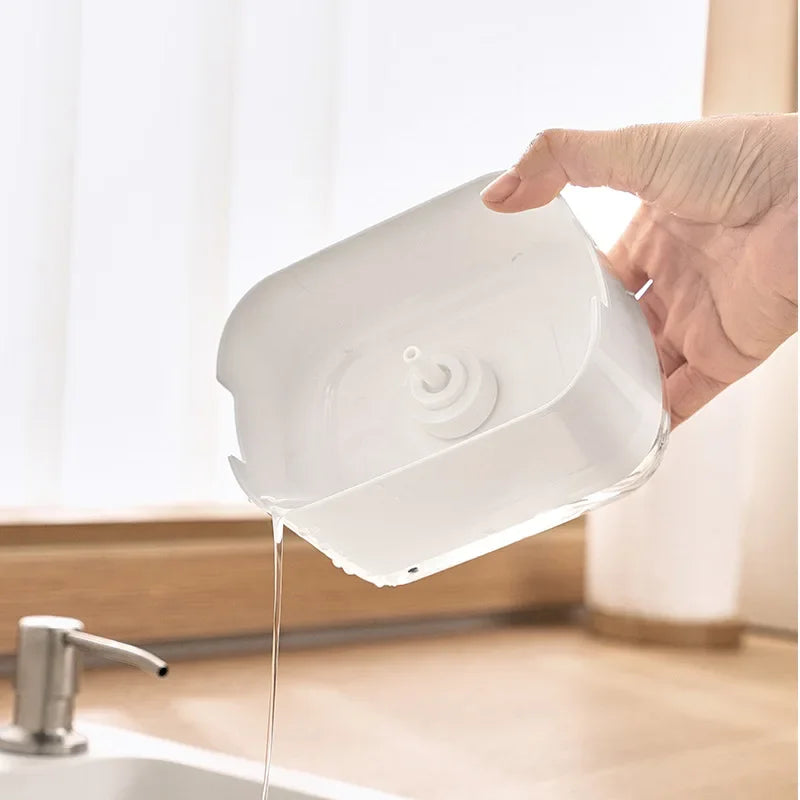 Soap Dispenser With Sponge Holder Cleaning Liquid Pump Dispenser