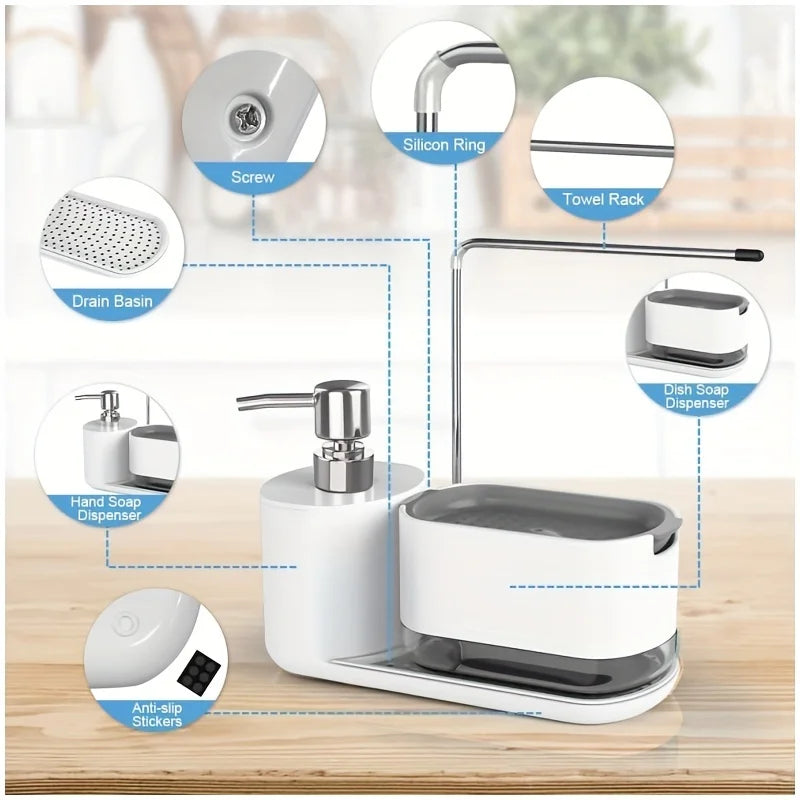 Multi-Functional Hand and Dish Soap Dispenser