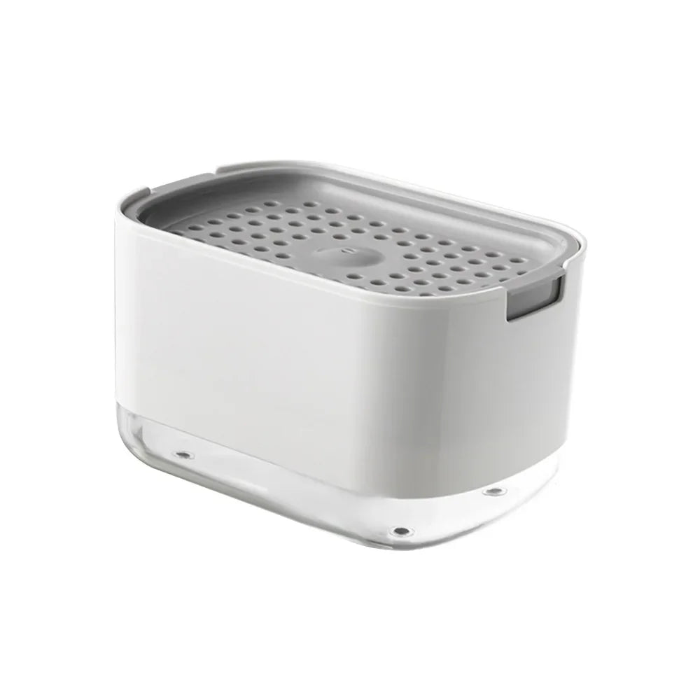 Soap Dispenser With Sponge Holder Cleaning Liquid Pump Dispenser