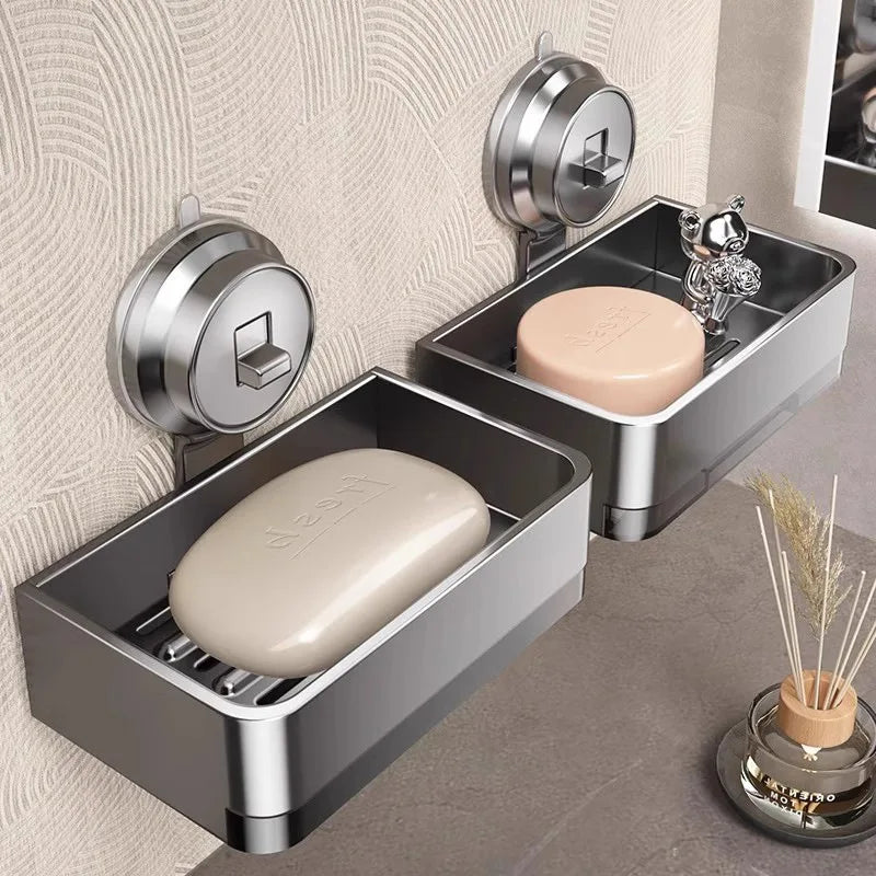 Jabonera de Pared con Ventosa y Gancho - Organizador Antigoteo