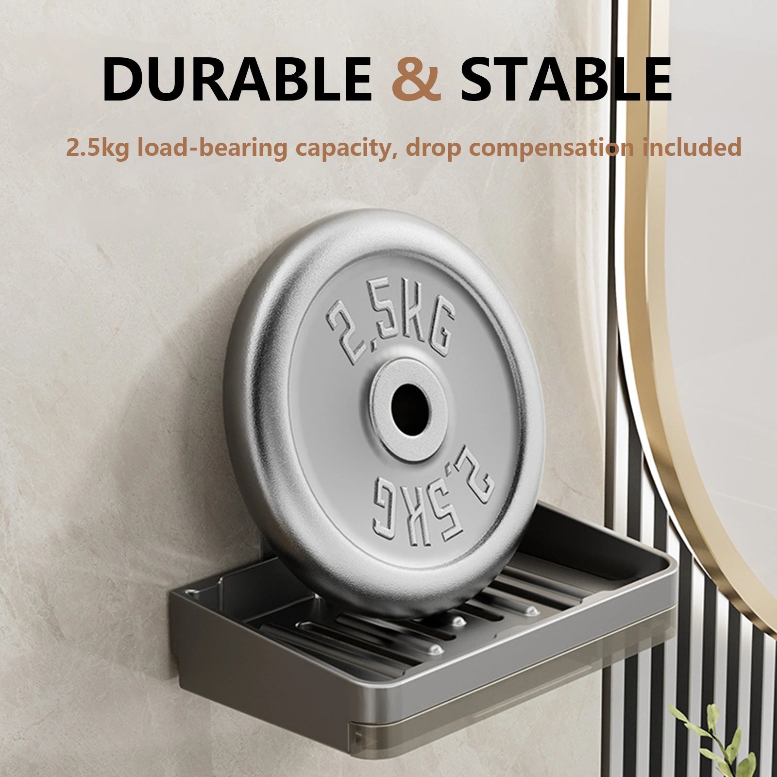 Wall Soap Dish Suction Cup for Bathroom Kitchen